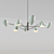 Sleek Aluminum Bullet Chandelier 3D model small image 1