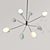 Sleek Aluminum Bullet Chandelier 3D model small image 2