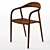 Neva Chair: Authentic American Walnut Texture 3D model small image 1