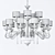 Jago Royal NCS 437 Arg - Elegant 15-Light Ceiling Fixture 3D model small image 2