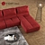 VOSART PONTOS: Stylish 3-Seater Sofa 3D model small image 2