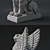 Replica Winged Lion Statue: Exquisite Eichholtz Collectible 3D model small image 2