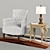 Cees&Co Club Chair Set: Chair, Table, Lamp 3D model small image 2