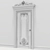 Elegant Carved Door 3D model small image 2