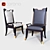 Elegant Upholstered Dining Chair 3D model small image 1