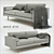 Monroe Mid-Century Sofa: Sleek and Timeless 3D model small image 1