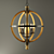 Rustic Orb Candle Chandelier 3D model small image 1