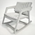  Modern Walnut Rocking Chair 3D model small image 3