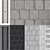 Gray Paving Slabs with Storm Grate 3D model small image 3