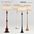 Elegant Dual Tone Floor Lamp 3D model small image 1