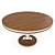 Sleek Oak Circular Yacht Table 3D model small image 2