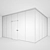 Sleek Glass Office Partition with 4 Artistic Sandblasted Designs 3D model small image 3
