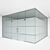 Sleek Glass Office Divider 3D model small image 1