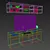 Minimalist Modern TV Stand by IKEA 3D model small image 3