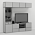 IKEA Besta TV Stand - Sleek and Modern Entertainment Center 3D model small image 3