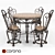 Elegant Iron Dining Set 3D model small image 1