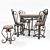 Elegant Iron Dining Set 3D model small image 2