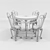 Elegant Iron Dining Set 3D model small image 3