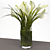 Elegant Lily Calla Bouquet 3D model small image 2