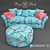 Roy Bosh Sofa Set with Ottoman 3D model small image 1