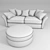 Roy Bosh Sofa Set with Ottoman 3D model small image 3