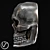 Silver Skull Wall Decor 50cm 3D model small image 3