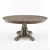 Vintage Round Dining Table - Perfect for Elegant Gatherings 3D model small image 1