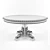 Vintage Round Dining Table - Perfect for Elegant Gatherings 3D model small image 2