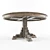 Vintage Round Dining Table - Perfect for Elegant Gatherings 3D model small image 3