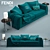 Fendi Pagoda Sofa: Exquisite Elegance 3D model small image 1