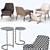 Plum Armchair & Nest Tables - Iconic Design Set 3D model small image 2