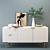 Sleek West Elm Audrey Buffet 3D model small image 1