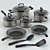 Sleek Cookware Set 3D model small image 1