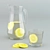 Elegant Glass Pitcher 3D model small image 1