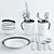 Elegant Tableware Set 3D model small image 1