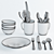 Elegant Tableware Set 3D model small image 2