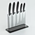 Sleek Knife Block Organizer 3D model small image 1