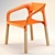 Versatile Orange Chair 3D model small image 1