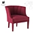 Elegant Begonia Armchair: Stylish Comfort 3D model small image 1