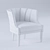 Elegant Begonia Armchair: Stylish Comfort 3D model small image 3
