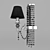 Elegant Flamina NERO Crystal Wall Sconce 3D model small image 1