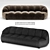 Velvet & Leather Cloud Sofa 3D model small image 2