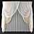 Elegant Sheer Curtains 3D model small image 1