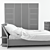Modern Bedroom Set: Bed, Wardrobe, Dresser 3D model small image 3