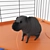 Adorable Skinny Guinea Pig- Sirius| IMAC Easy 100 Cage 3D model small image 2