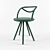 Minimalist Tubular Steel Ray Chair 3D model small image 2