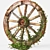 Vintage Wagon Wheels: Aged & Painted 3D model small image 1