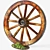 Vintage Wagon Wheels: Aged & Painted 3D model small image 2