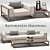 Luxury Teak Sofa: Restoration Hardware Aviara 3D model small image 1