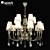 Elegant Crystal Pendant Chandelier 3D model small image 1
